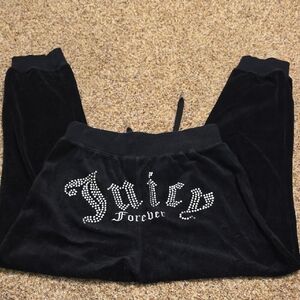 Juicy Couture Black Velour Sweatpants